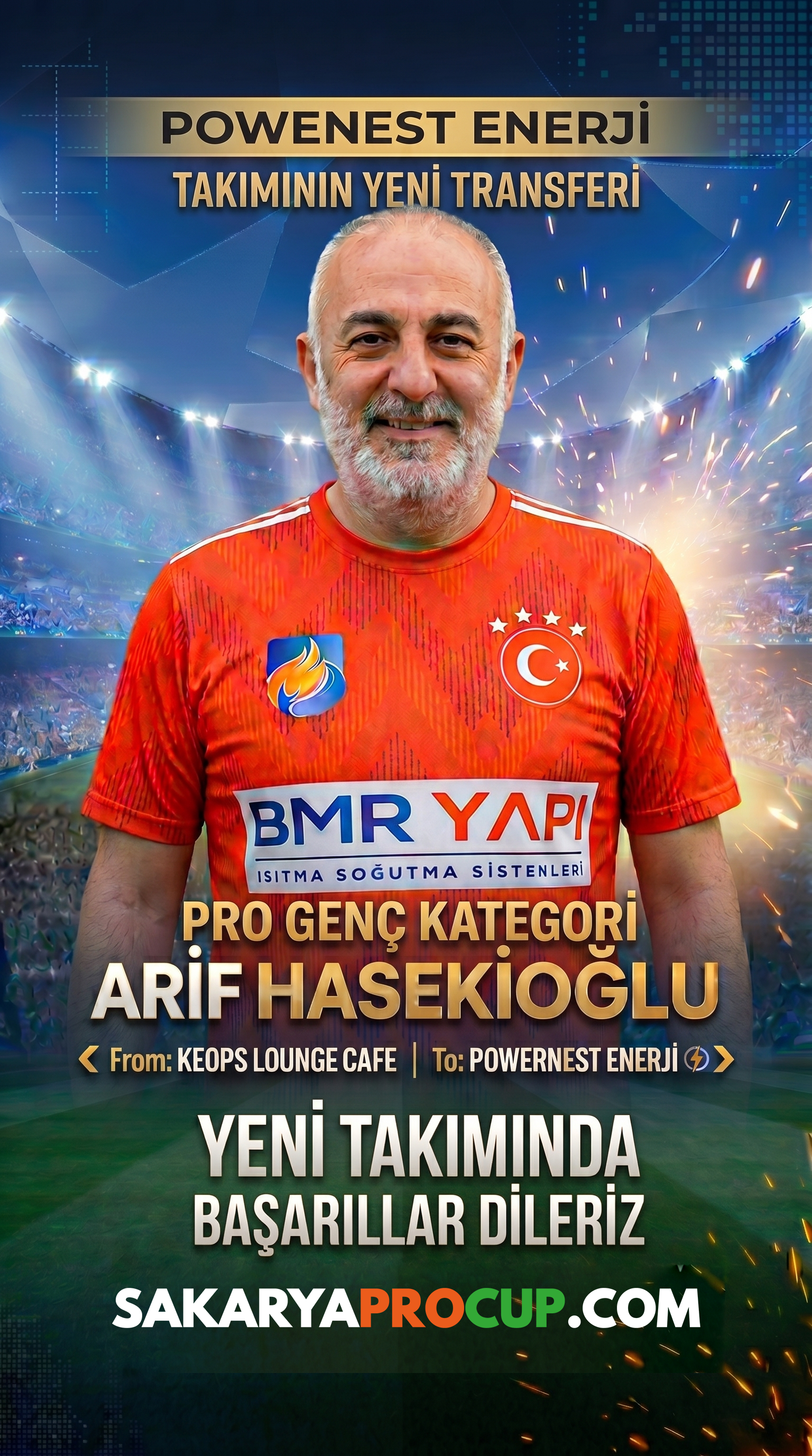 ARİF HASEKİOĞLU, KEOPS LOUNGE CAFE takımından POWERNEST ENERJİ takımına transfer oldu — ilgili haber görseli